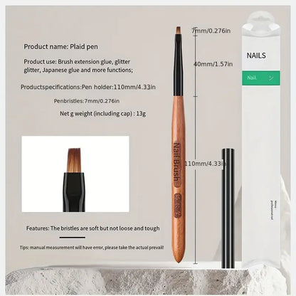 GV761 12pcs Professional Nail Art Brush Set – Gel, Gradient, Detail Brushes & Dotting Pen for Nail Design