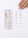 GV1042 3D Nail Art Decoration Set – Bows, Pearls & Flower Charms for Nail Design