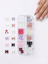 GV1043 3D Nail Art Decoration Set – Bows, Pearls & Flower Charms for Nail Design