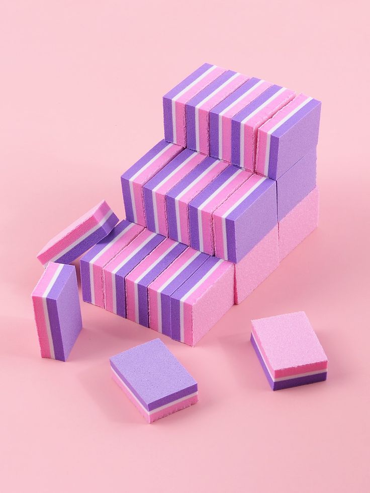 GV626 50Pcs Nail Art Sponge Blocks – Gradient Ombre Sponges for Nail Polish & Gel Design (Multicolor)