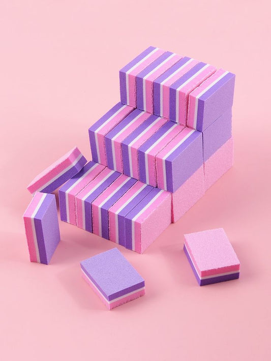 GV626 50Pcs Nail Art Sponge Blocks – Gradient Ombre Sponges for Nail Polish & Gel Design (Multicolor)