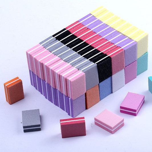 GV612 50PCS Professional Nail Buffing Blocks – Mini Sponge Nail File Buffers for Manicure & Pedicure