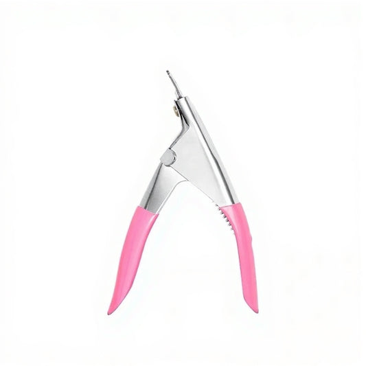 GV856 False Nail Cutter – Professional Acrylic Nail Tip Clipper with Pink Handle for Salon & Home Use