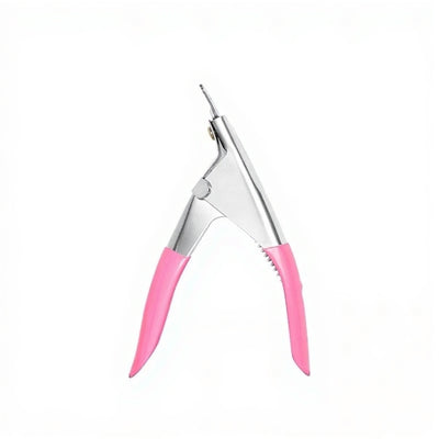 GV856 False Nail Cutter – Professional Acrylic Nail Tip Clipper with Pink Handle for Salon & Home Use