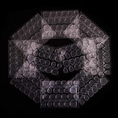 GV840 Reusable Nail Glue Stickers 50 Sheet – Strong Adhesive Transparent Nail Tabs for Press-On Nails (24 Tabs per Sheet)