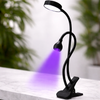 GV943 Dual Head LED Nail Lamp Clip – Flexible UV Gel Curing Light with Desk Clip