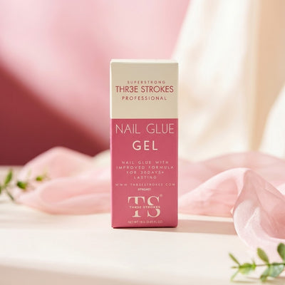 GV1162 THR3E STROKES Superstrong Nail Glue Gel – Improved Formula for Press-Ons, Tips & Nail Extensions (18g)