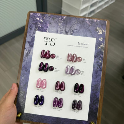 GV1021 THR3E STROKES The Purple Collection Cat Eye Gel Polish Set (10 Colors, 15ml) – Premium Magnetic UV/LED Nail Art Kit