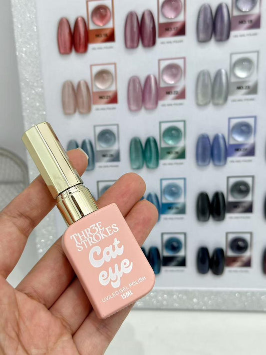 GV1023 THR3E STROKES Polar Day Cat Eye Gel Polish Master Set (36 Colors, 15ml) – Complete Premium Magnetic UV/LED Salon Palette