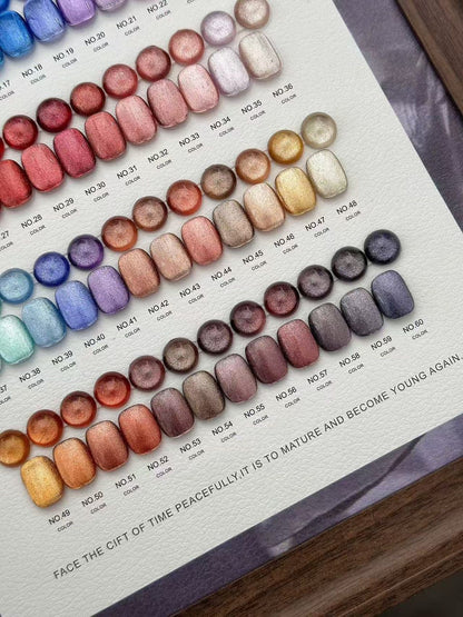 GV1024 THR3E STROKES Crystal Cat's Eye Gel Polish Master Collection (60 Colors, 15ml) – The Ultimate Premium Magnetic UV/LED Nail Art Palette