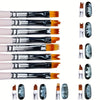 GV770 8pcs Premium White Nail Brush Pen Set – Gel Flower Drawing & Gradient Painting Brushes for Professional Manicure and Nail Art Color may Vary