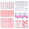 GV1004 INOG Press On Nail Tool Kit with Everything, Bebbtiy Nail Prep Tool Disposable Manicure Kit with Nail File, Nail Glue, Prep Pads, Adhesive Nail Tabs,Wood Stick, Packaging Bag (20pcs-pink)