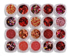 GV1095 Red Glitter Nail Art Sequins Set – Holographic Mixed Glitter Flakes for Acrylic, Gel, Resin & DIY Nail Decorations (20 Pots)
