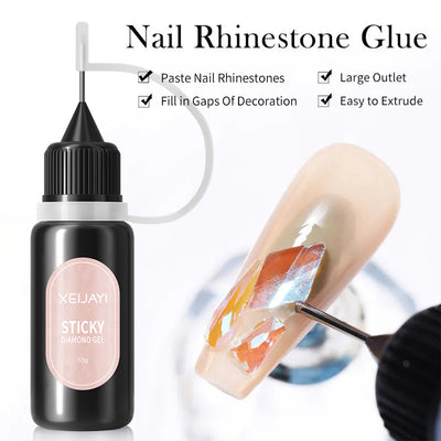 GV683 Nail Rhinestone Glue – Strong Sticky Diamond Gel (10g) for Nail Art Decoration