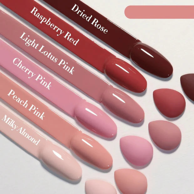 GV970 Vayve Rosalia Gel Polish Set – Solid Colors Pink, Red, Nude 6 Shades
