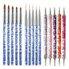 GV750 15pcs Professional Nail Art Brush Set – Gel Polish, Dotting, Sculpting, Flower & Silicone Brushes for DIY Manicure and Nail Design