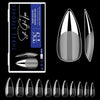 GV26 THR3E STROKES Soft Gel Nail Tips, Full Cover Clear Soft Nail Tips for Artificial False Nails Extension Nail Salons DIY Nail Art with Box, 550PCS (SHORT STILETTO P10)