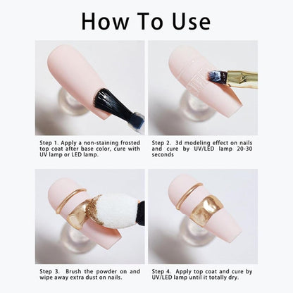 GV1120 THR3E STROKES No Wipe 3D Sculpting Gel for Nails, UV LED Cured Solid Builder Gel for Chrome Powder, Rhinestone Application and Nail Art Painting, 8ml (ROUND DABBA)