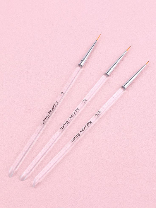 GV591 3pcs Nail Art Drawing Striping Liner Pen Brush DIY Painting