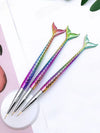 GV614 Mermaid Tail Nail Art Brush Set – 3PCS Fine Detail Liner Brushes for Nail Design