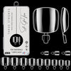 GV765 THR3E STROKES 120pcs Soft Gel NailTips, Gel X Nail Tips Clear Fake Nails Full Cover Soft Acrylic NailTips with Box for Extension Nail Manicure Salon Home DIY (Toe Nails)