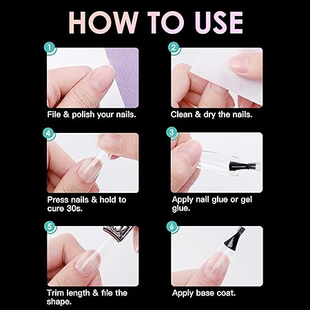 GV765 THR3E STROKES 120pcs Soft Gel NailTips, Gel X Nail Tips Clear Fake Nails Full Cover Soft Acrylic NailTips with Box for Extension Nail Manicure Salon Home DIY (Toe Nails)