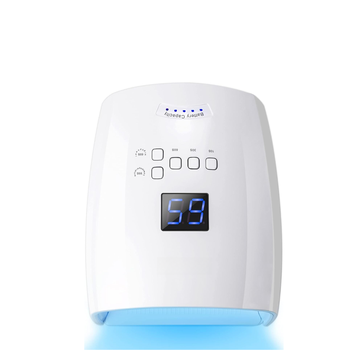 GV1137 Cordless Rechargeable UV LED Nail Lamp S10, Dual Light Source 365+405nm Nail Dryer with 5 Timers, IR Sensor, Low Temperature & High Power Modes for Gel Polish, Manicure & Pedicure