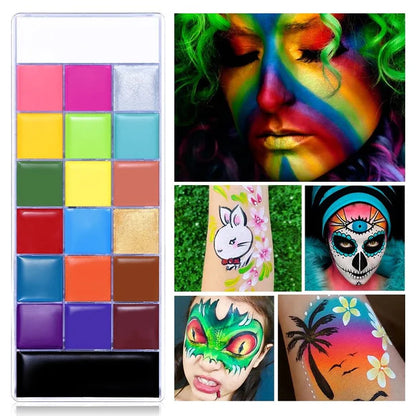 GV953 Vayve Face & Body Paint Kit – 20 Vibrant Colors for Makeup & Art