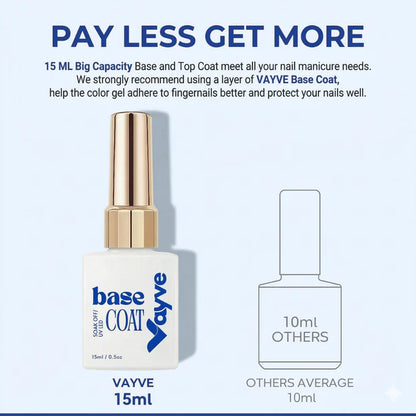 GV959 Vayve Gel Base Coat 15ml | Strong Adhesion UV/LED Soak-Off Base Coat