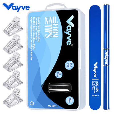 GV956 Vayve Nail Form Tips Kit – Dual Nail Forms, Nail File & Nail Tool