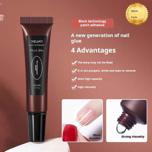 GV702 Xejjayi Nail Patch Glue – 20ml UV/LED Nail Extension Adhesive with Strong Viscosity, Easy Removal & High Capacity