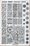 GV732 Floral Nail Stamping Plates – Nail Art Stamp Templates for Creative Manicure Designs (Stamper Free) Pattern may vary