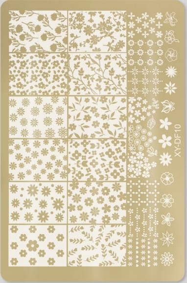 GV732 Floral Nail Stamping Plates – Nail Art Stamp Templates for Creative Manicure Designs (Stamper Free) Pattern may vary