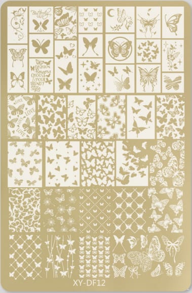 GV732 Floral Nail Stamping Plates – Nail Art Stamp Templates for Creative Manicure Designs (Stamper Free) Pattern may vary