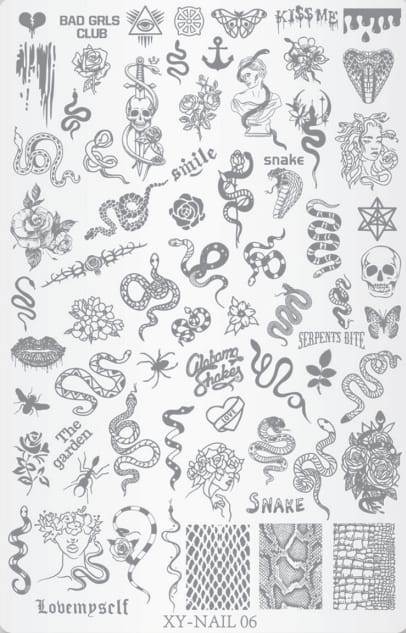 GV732 Floral Nail Stamping Plates – Nail Art Stamp Templates for Creative Manicure Designs (Stamper Free) Pattern may vary