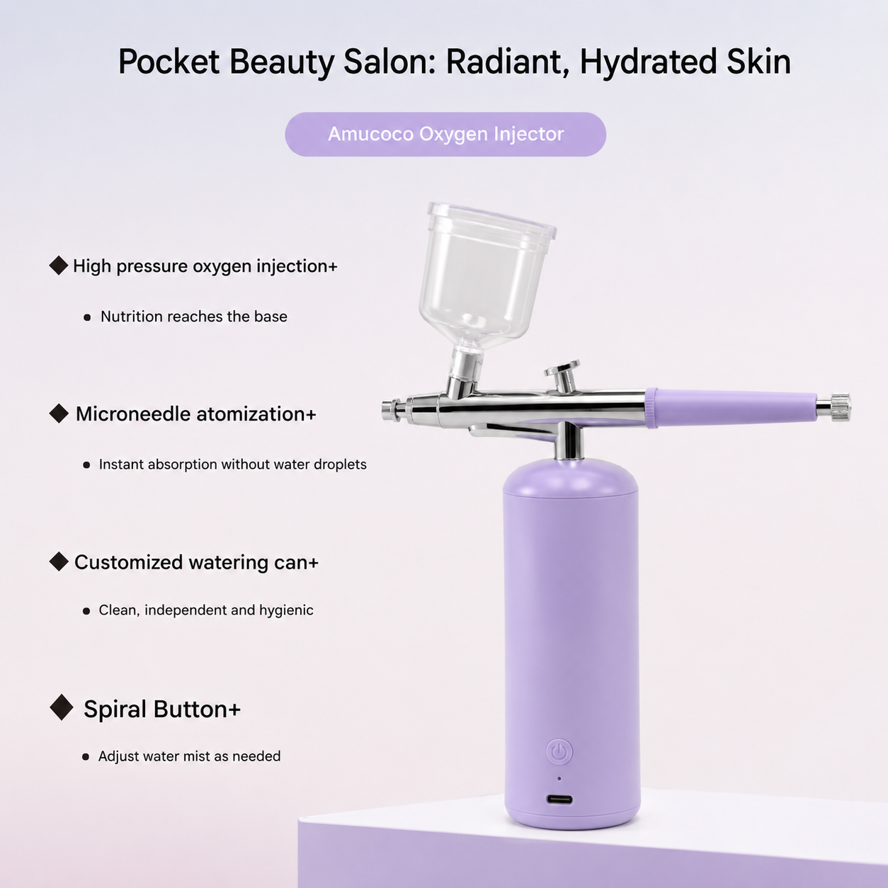 GV1082 YSM Portable Nail Airbrush Machine Kit USB Rechargeable Cordless Spray Gun for Nail Art