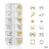 GV660 Butterfly & Bow Nail Art Charms Kit – Gold & Silver Mix (Set 251)