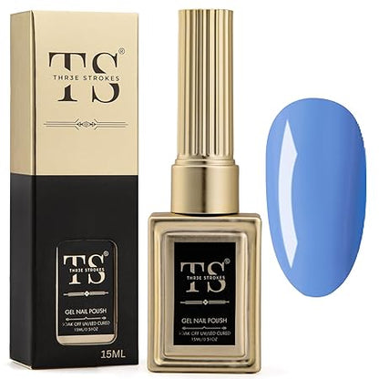 GV189 THR3E STROKES Professional UV Gel Nail Polish, HEMA-FREE Lasts Upto 21 Days, Super Glossy Finish, Non-Chipping, Non-Smudging, Quick Drying Nail Polish,15 ml (15ML)