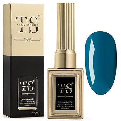 GV189 THR3E STROKES Professional UV Gel Nail Polish, HEMA-FREE Lasts Upto 21 Days, Super Glossy Finish, Non-Chipping, Non-Smudging, Quick Drying Nail Polish,15 ml (15ML)