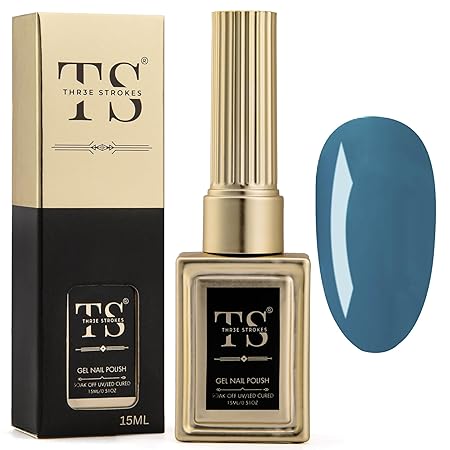 GV189 THR3E STROKES Professional UV Gel Nail Polish, HEMA-FREE Lasts Upto 21 Days, Super Glossy Finish, Non-Chipping, Non-Smudging, Quick Drying Nail Polish,15 ml (15ML)