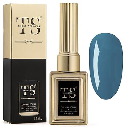 GV189 THR3E STROKES Professional UV Gel Nail Polish, HEMA-FREE Lasts Upto 21 Days, Super Glossy Finish, Non-Chipping, Non-Smudging, Quick Drying Nail Polish,15 ml (15ML)