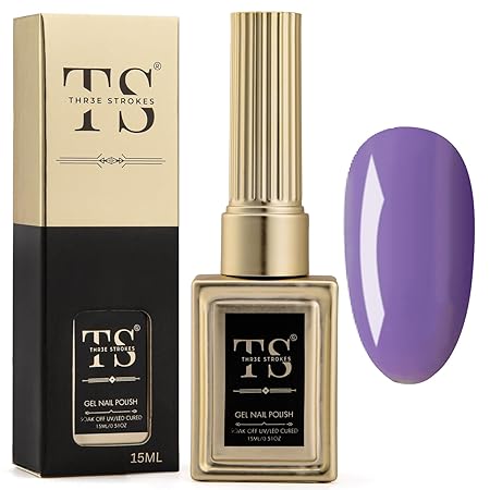 GV189 THR3E STROKES Professional UV Gel Nail Polish, HEMA-FREE Lasts Upto 21 Days, Super Glossy Finish, Non-Chipping, Non-Smudging, Quick Drying Nail Polish,15 ml (15ML)