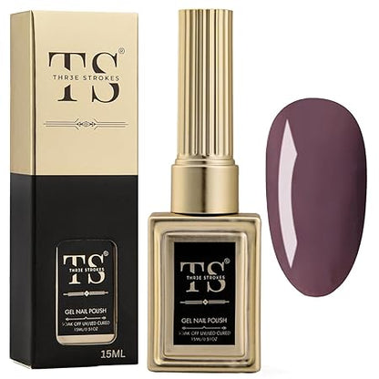 GV189 THR3E STROKES Professional UV Gel Nail Polish, HEMA-FREE Lasts Upto 21 Days, Super Glossy Finish, Non-Chipping, Non-Smudging, Quick Drying Nail Polish,15 ml (15ML)