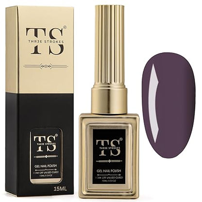 GV189 THR3E STROKES Professional UV Gel Nail Polish, HEMA-FREE Lasts Upto 21 Days, Super Glossy Finish, Non-Chipping, Non-Smudging, Quick Drying Nail Polish,15 ml (15ML)