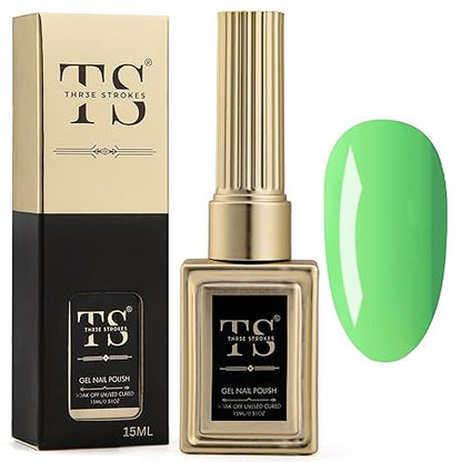 GV189 THR3E STROKES Professional UV Gel Nail Polish, HEMA-FREE Lasts Upto 21 Days, Super Glossy Finish, Non-Chipping, Non-Smudging, Quick Drying Nail Polish,15 ml (15ML)