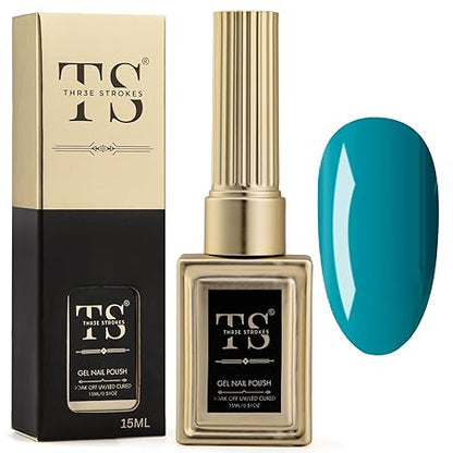 GV189 THR3E STROKES Professional UV Gel Nail Polish, HEMA-FREE Lasts Upto 21 Days, Super Glossy Finish, Non-Chipping, Non-Smudging, Quick Drying Nail Polish,15 ml (15ML)