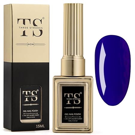 GV189 THR3E STROKES Professional UV Gel Nail Polish, HEMA-FREE Lasts Upto 21 Days, Super Glossy Finish, Non-Chipping, Non-Smudging, Quick Drying Nail Polish,15 ml (15ML)