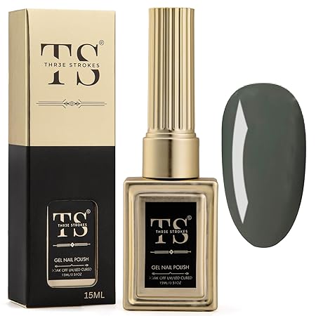 GV189 THR3E STROKES Professional UV Gel Nail Polish, HEMA-FREE Lasts Upto 21 Days, Super Glossy Finish, Non-Chipping, Non-Smudging, Quick Drying Nail Polish,15 ml (15ML)