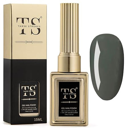 GV189 THR3E STROKES Professional UV Gel Nail Polish, HEMA-FREE Lasts Upto 21 Days, Super Glossy Finish, Non-Chipping, Non-Smudging, Quick Drying Nail Polish,15 ml (15ML)