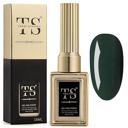 GV189 THR3E STROKES Professional UV Gel Nail Polish, HEMA-FREE Lasts Upto 21 Days, Super Glossy Finish, Non-Chipping, Non-Smudging, Quick Drying Nail Polish,15 ml (15ML)
